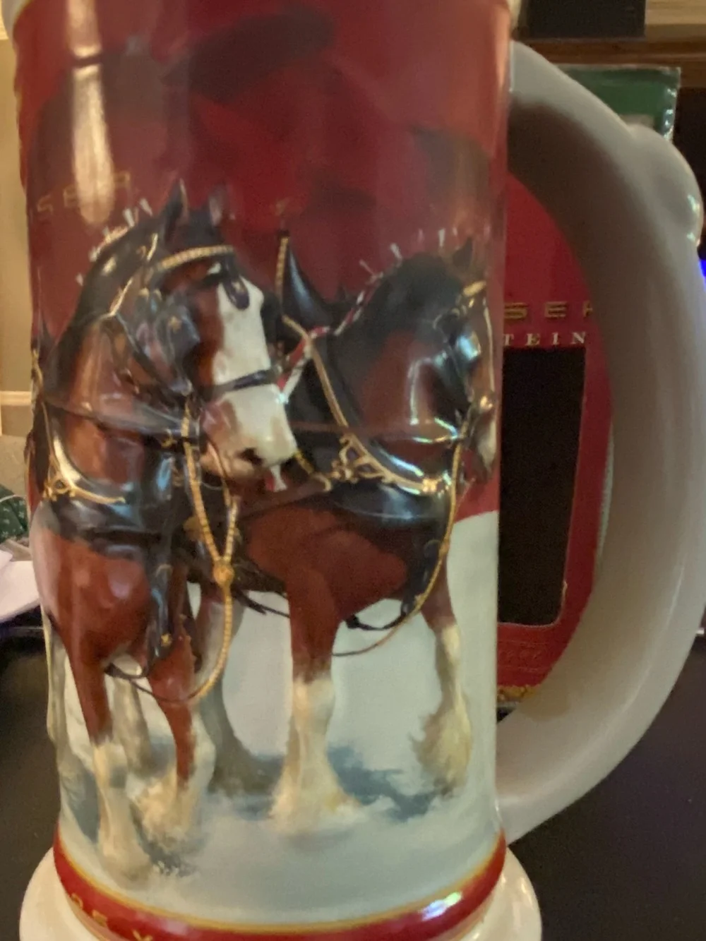PRICE DROP Budweiser 2004 Holiday Stein - 25th Anniversary